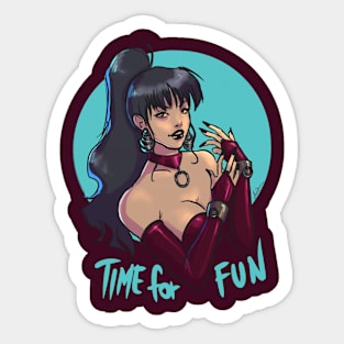 Time for fun - white woman version Sticker